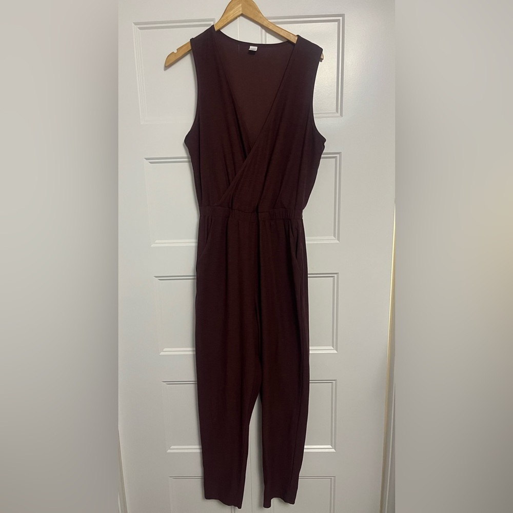Old navy maroon athletic jumpsuit